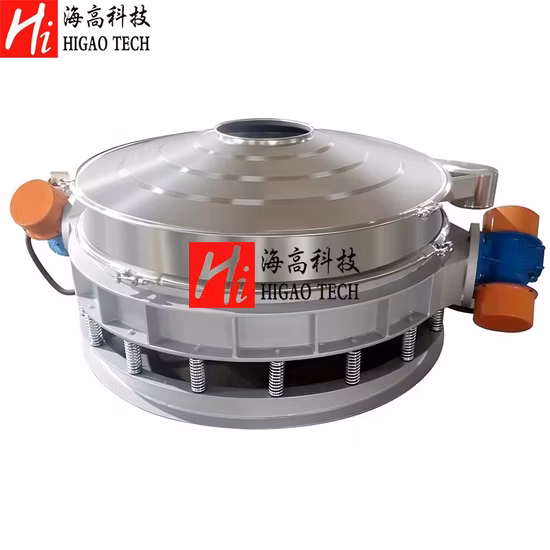 Máquina de tamiz vibratorio de diseño compacto y de flujo continuo para tamizado y raspado de harina